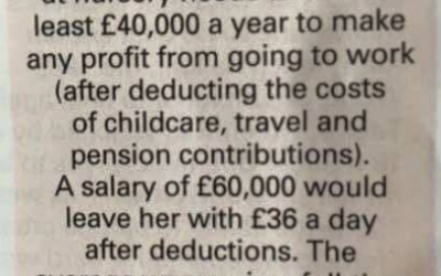 Statistic of the Week: There is no point in mothers going to work